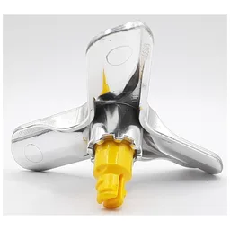 Duplo Toolo Propeller Small with Yellow Center Screw / Chrome Silver