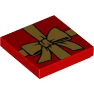 Tile 2 x 2 with Gold Bow Print