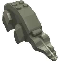 Animal Body Part, Dinosaur, Triceratops Body Top / Dark Gray