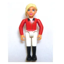 Belville Figure Fixed Elbows, Child, Female, Light Yellow Hair, White Shorts, Red Shirt (Horse Rider) / Red