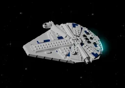 Mini-Scale Kessel Run Millennium-Falcon with Display Stand