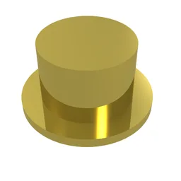 Top Hat / Chrome Gold