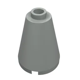 Cone 2 x 2 x 2, Blocked Open Stud / Light Gray