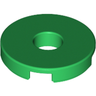 Lego Tile Special Round 2 x 2 with Hole / Green
