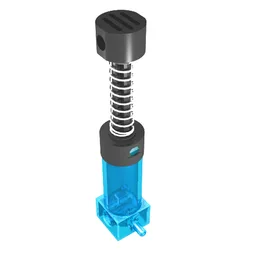 Pneumatic Pump New Style with Black Top / Trans-Light Blue