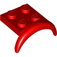 Lego Wheel Arch, Mudguard 2 x 3 x 1 1/3 with 2 x 2 Plate / Red