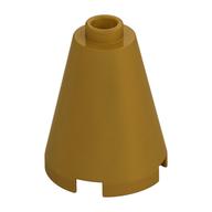Lego Cone 2 x 2 x 2, Open Stud / Pearl Gold
