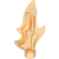 Lego Duplo Wave (Fire, Water, Flame) 2 x 1 x 5 with Non-Marbled Tip / Trans-Orange
