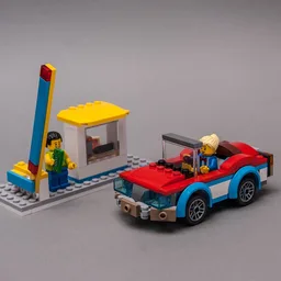 60253 Red Cabrio & Security Checkpoint