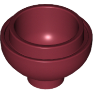 Lego Brick Round 2 x 2 Dome Bottom [Open Stud] / Dark Red
