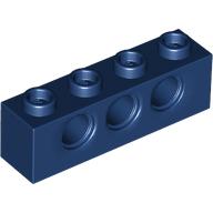 Lego Technic Brick 1 x 4 [3 Pin Holes] / Dark Blue