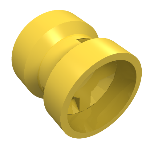 Lego Wheel 8 x 9 with Round Hole for Wheel Holder Pin / Yellow