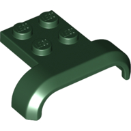 Lego Wheel Arch, Mudguard 3 x 4 with 2 x 2 Plate / Dark Green
