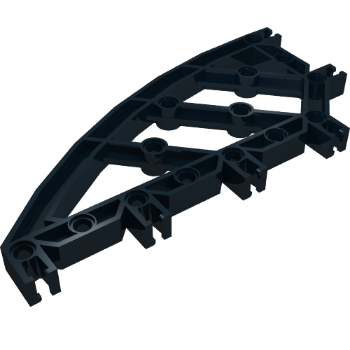 Lego Znap Beam 16, 14 Holes, Curved / Black