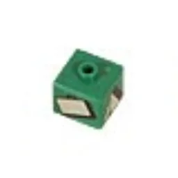 Pen Bead, Square with Tent Print / Green