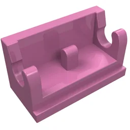 Hinge Brick 1 x 2 Base / Dark Pink