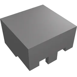 Helmet Rectangular / Flat Silver