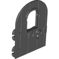 Lego Door 1 x 4 x 6 Round Top with Window and Keyhole, Non Reinforced Edge / Black