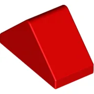 Brick Sloped 45° 2 x 1 Double with Inside Stud Holder / Red
