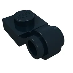 Plate Special 1 x 1 with Clip Light, Bar Hole [Thick Ring] / Black