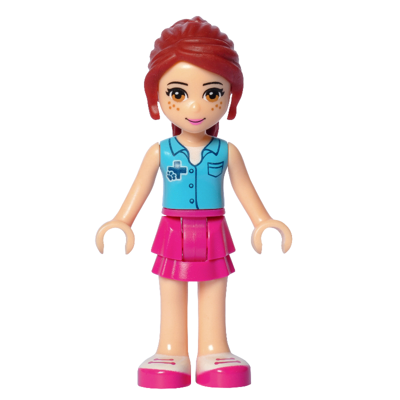 Lego Mia - Medium Azure Shirt, Magenta Skirt, Veterinarian