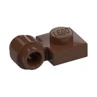 Plate Special 1 x 1 with Clip Light, Bar Hole [Thick Ring] / Brown