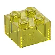 Brick 2 x 2 without Inside Ridges / Trans-Yellow