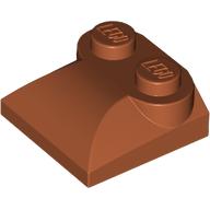 Lego Brick Curved 2 x 2 x 2/3 Two Studs and Curved Slope End / Dark Orange