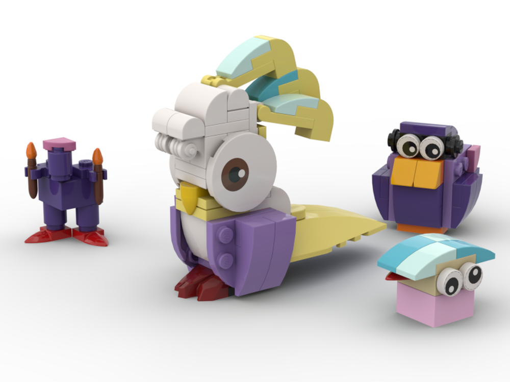 Lego cockatoo and her friends
