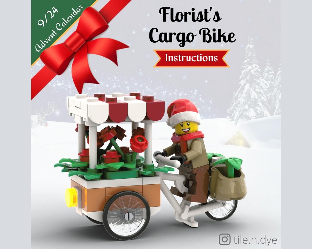 Lego FLEURIST'S CARGO BIKE - LEGO CHRISTMAS MOC