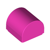 Lego Brick Curved 1 x 1 x 2/3 Double Curved Top, No Studs / Dark Pink