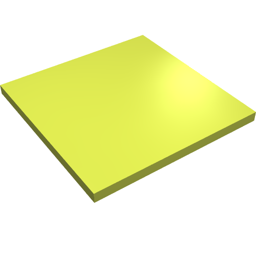 Lego Tile 6 x 6 with Central Bottom Tube / Medium Lime