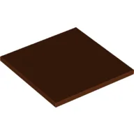Tile 6 x 6 with Bottom Tubes / Reddish Brown