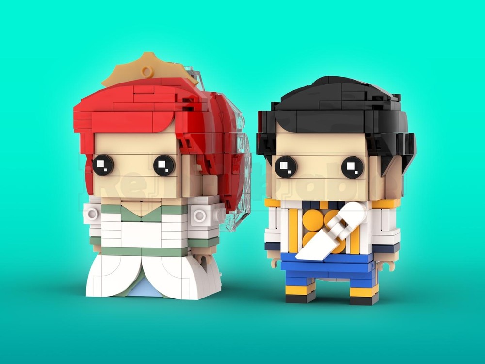 Lego Ariel & Eric Brickheadz LEGO MOC - The Little Mermaid