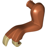 Lego Animal Body Part, Dinosaur, Tyrannosaurus Rex Arm / Leg, Left, Small, Tan Claws Print