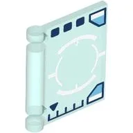 Book Cover with White HUD, Target, and Dark Blue Graphs Print / Trans-Light Blue