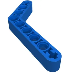 Technic Beam 1 x 9 Bent (6 - 4) Thick / Blue