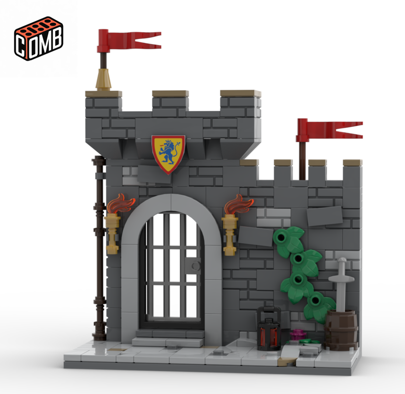 Lego Lion Gate Watch Post - Medieval Castle Scene