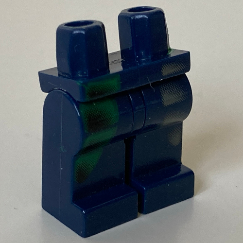 Lego Hips and Dark Blue Legs with Dark Gray and Green Pockets Print / Dark Blue