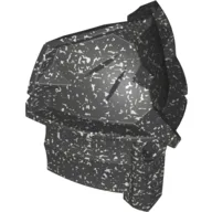 Large Figure Shoulder Cover, Armor, Spiky / Speckle Black-Silver