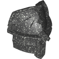 Lego Large Figure Shoulder Cover, Armor, Spiky / Speckle Black-Silver