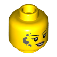 Lego Minifig Head Nanna, Peach Lips, Clean / Dirt Stains