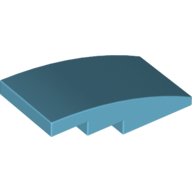 Lego Brick Curved 4 x 2 No Studs / Medium Azure