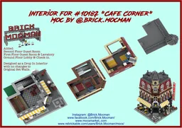 Interior - Hotel MOC for set #10182 "Cafe Corner"