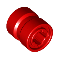 Lego Wheel 8 x 9 with Hole Notched for Wheels Holder Pin, Re-inforced Back / Red