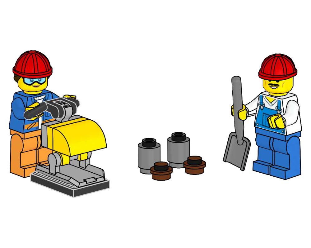 Lego Building Team with Tools