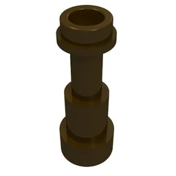 Equipment Telescope / Torch / Spyglass, Support Round 1 x 1 x 1 2/3 / Dark Brown
