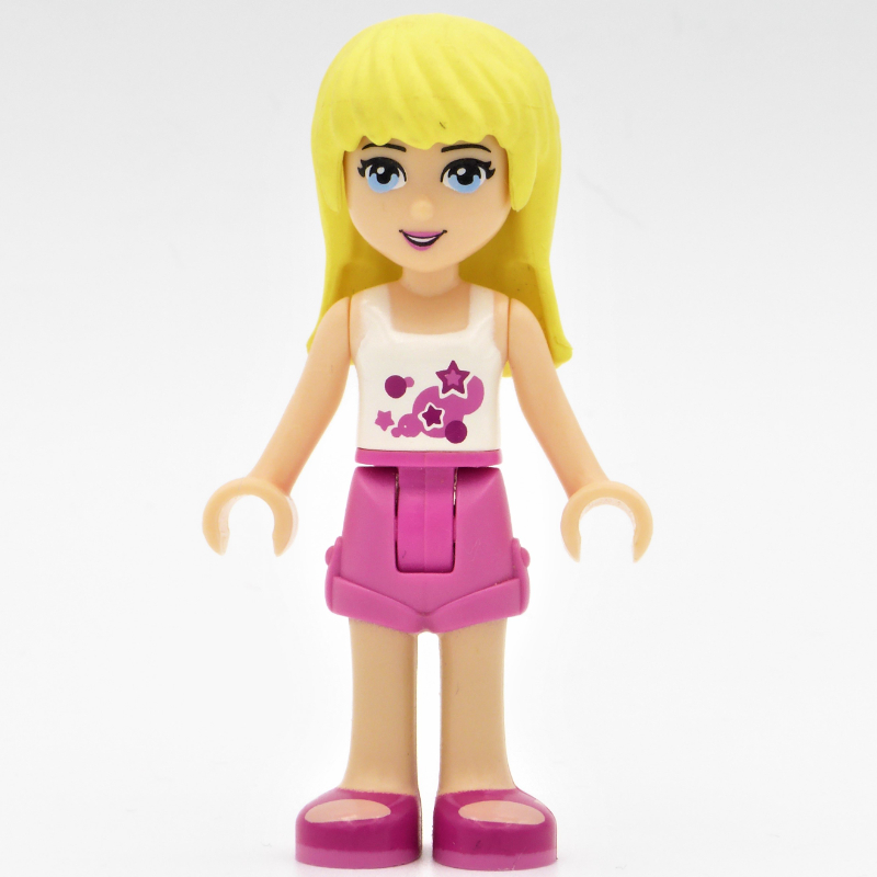 Lego Stephanie - White Top, Dark Pink Skirt