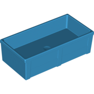 Lego Duplo Container Box 2 x 4 (Horse Trough New Style) / Dark Azure