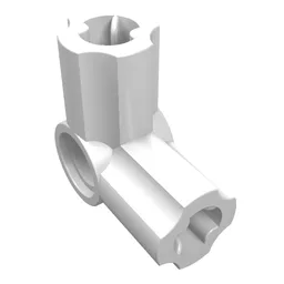 Technic Axle and Pin Connector Angled #6 - 90° / White
